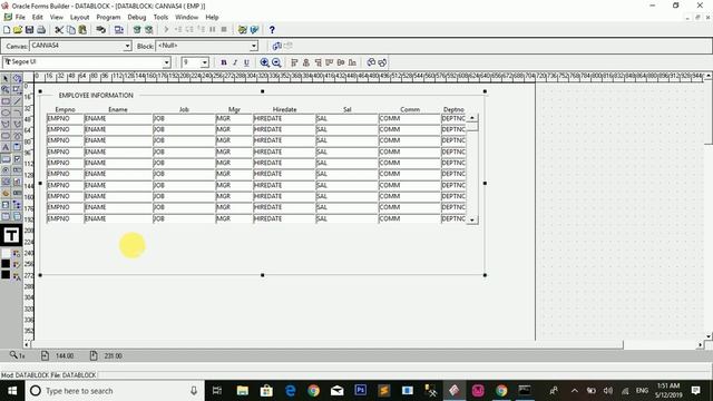 Oracle Form Builder Tutorials 1 - How to load data form Oracle and show смотреть онлайн