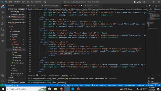 Membuat Multi Auth Pada Laravel dengan Jetstream, Inertia JS, Vue Js - Part#8 Admins смотреть онлайн