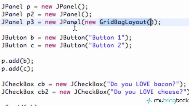 Learn Java Tutorial 1 33 GridBagLayout and GridBagConstraint смотреть онлайн