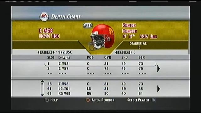 NCAA Football 2004 Historic Team Depth Chart 1972 USC Trojans смотреть онлайн