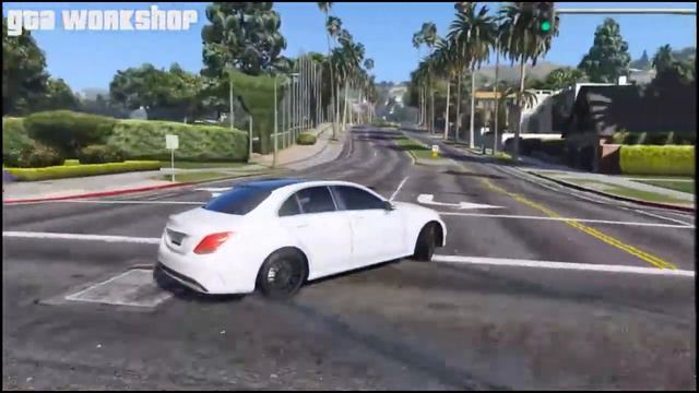 GTA 5 MOD | Mercedes Benz C250 (C63 AMG Pack) 2016 | Fast Drive!!! | PC 60 FPS смотреть онлайн