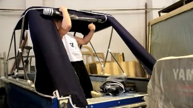 Установка тента на казанку 2М.flv смотреть онлайн