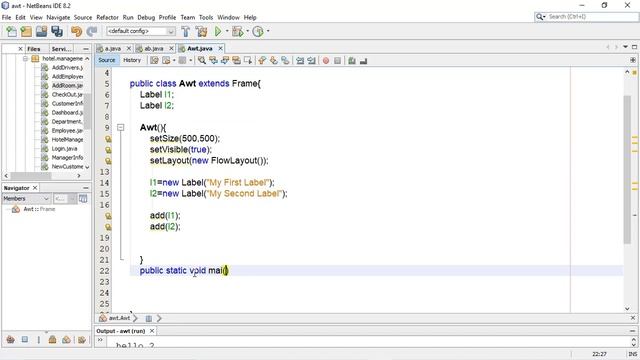 Abstract Window Toolkit Awt in java Label in java on window application смотреть онлайн