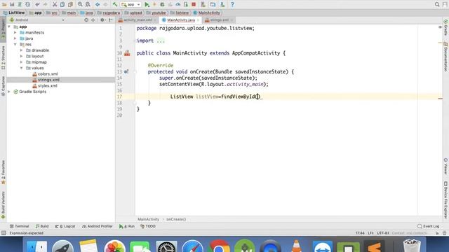 ListView : Android App Development Tutorial #12 in Hindi смотреть онлайн