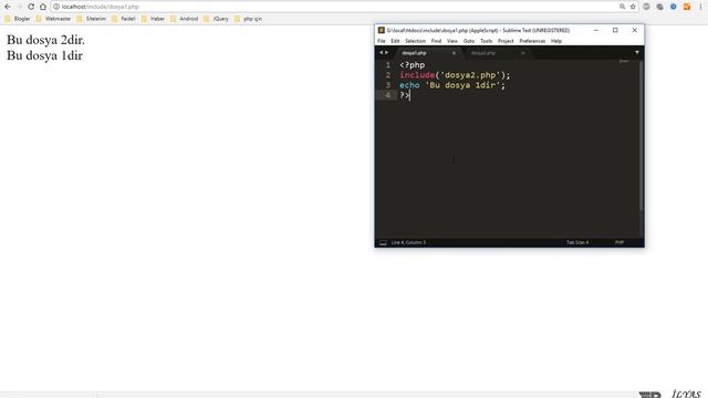 PHP'de Dosya Çağırma Include ve Require Ders 32 смотреть онлайн