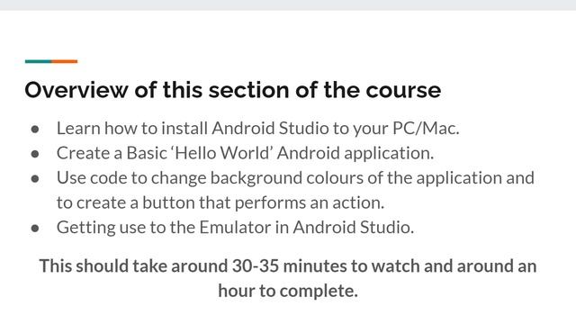 Learning the Basics of Java: Basics of Android Development смотреть онлайн