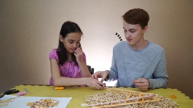 МОСТ ИЗ СПИЧЕК. Сможет ли он выдержать вес кирпича? смотреть онлайн