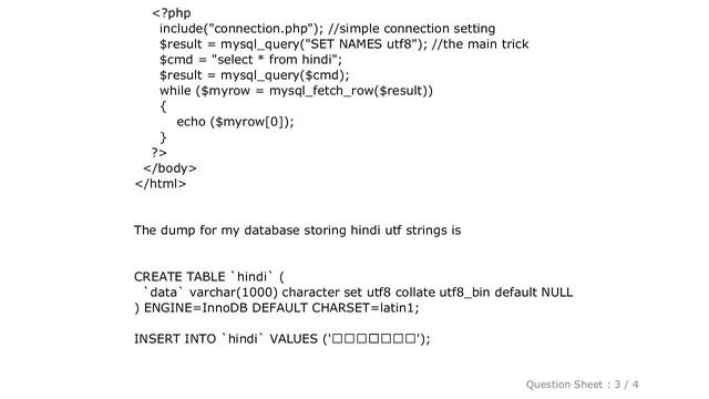 MySQL : Storing and displaying unicode string (à¤¹à¤¿à¤¨à¥�à¤¦à¥€) using PHP and MySQL смотреть онлайн