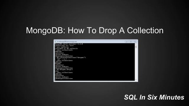 MongoDB: How To Drop A Collection смотреть онлайн