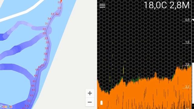 XFishFinder для эхолотов Lucky FF718, FF518, FF918, FF1108. Демонстрация работы смотреть онлайн