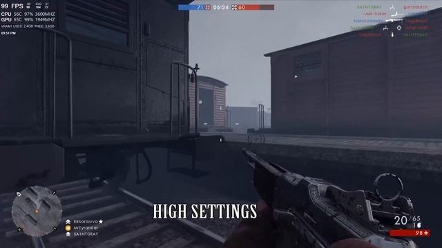 BATTLEFIELD 1 GTX 1060 6GB + I5 6600 (1080p) смотреть онлайн