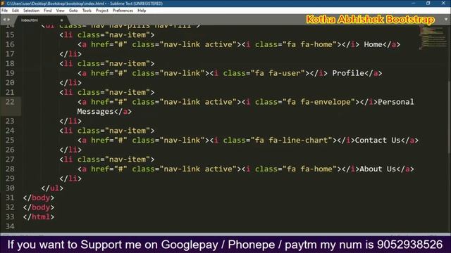 #14 Bootstrap Nav Bar in Telugu by Kotha Abhishek смотреть онлайн
