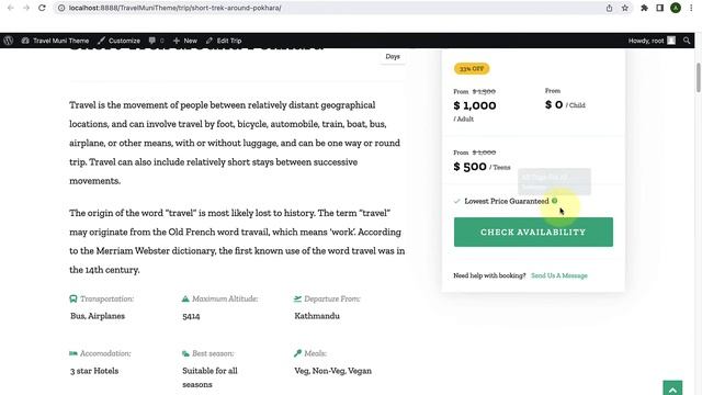 Travel Muni Theme Tutorial | Create Travel & Tour website with WordPress 2022 смотреть онлайн