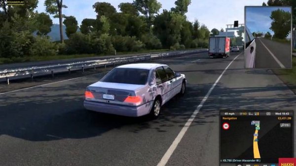 ETS2 1.48 Mods |Car Mod| - Return to City on Mercedes-Benz W140 S Class S600 V1.2 Mod