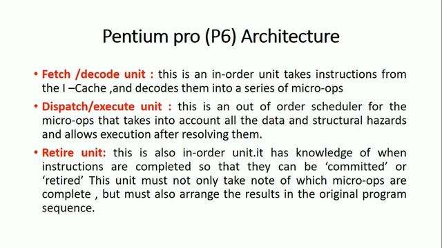 Pentium Pro (P6) Microprocessor Architecture смотреть онлайн