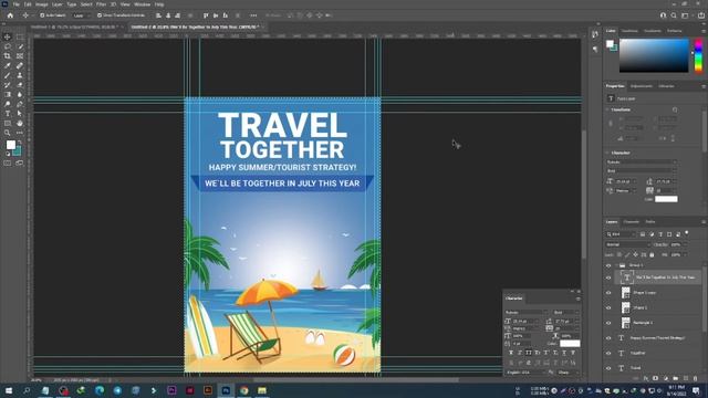 Travel Poster Design And Flyer Design Tutorial | Photoshop Tutorial | Unix Creative Designer смотреть онлайн