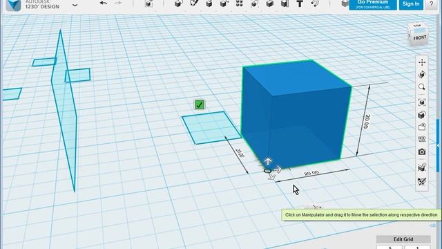 123D Design Aligning and Deleting Objects смотреть онлайн