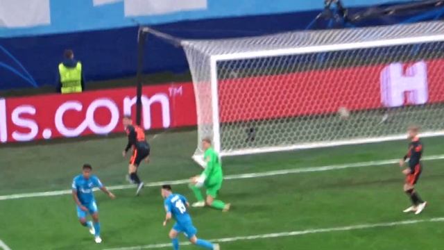 Zenit 3:3 Chelsea / Зенит 3:3 Челси с трибуны Газпром Арены смотреть онлайн