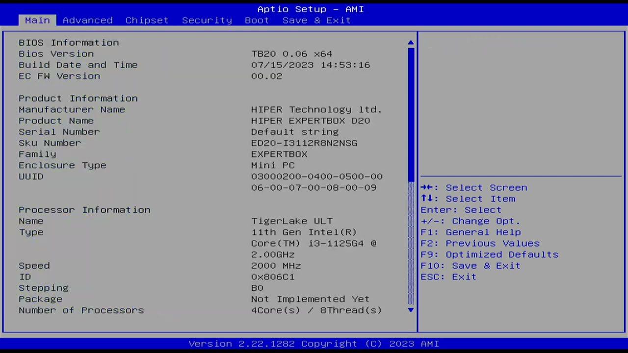 HIPER EXPERTBOX D20 BIOS смотреть онлайн