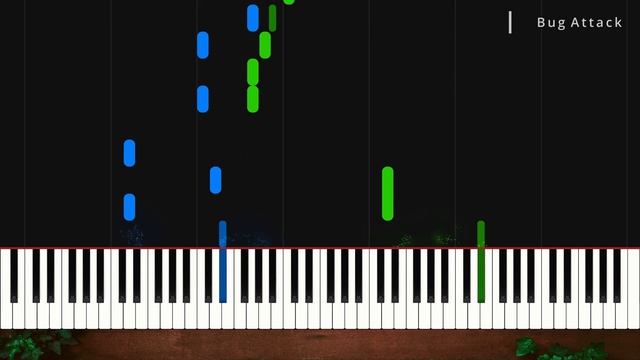 Bug Attack - Game Soundtrack (Synthesia Piano Tutorial) смотреть онлайн