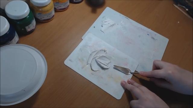 Рельефная (скульптурная) живопись декоративной штукатуркой. Работа мастихином. смотреть онлайн