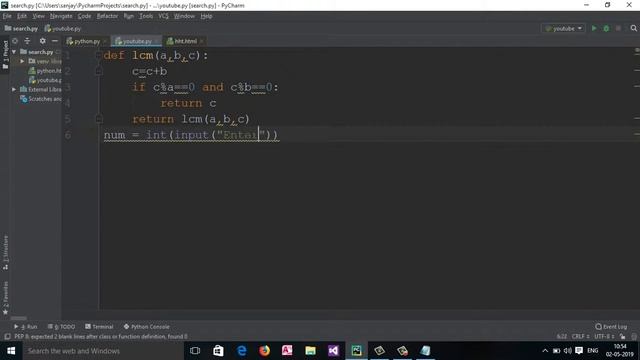 16: Python Program to Find LCM of a Number using Recursion (Hindi) смотреть онлайн