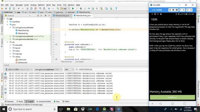 android static variables garbage collected example смотреть онлайн