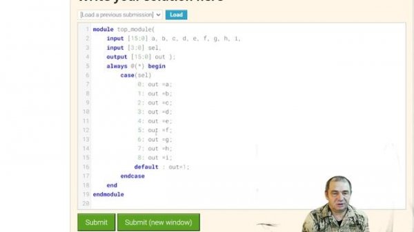Verilog  курс с HDLBits! Verilog  курс с HDLBits! Создал 16-разрядный мультиплексор 9 к 1 2024 02 0