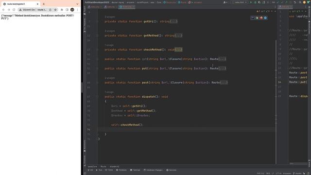 PHP - OOP: Route Projesi: 3 - Check Method Kontrolü ve Dispatch İşlemleri - Ders 132 смотреть онлайн