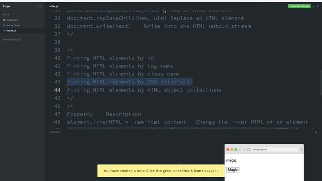 HTML5 DOM APIs Accessing DOM #16 смотреть онлайн