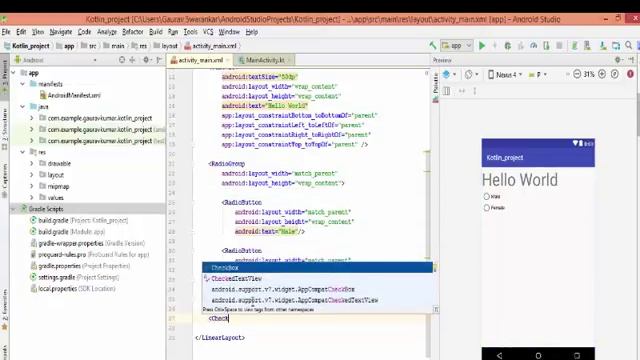 Check Boxes, Radio Button & Button In Kotlin Tutorial смотреть онлайн