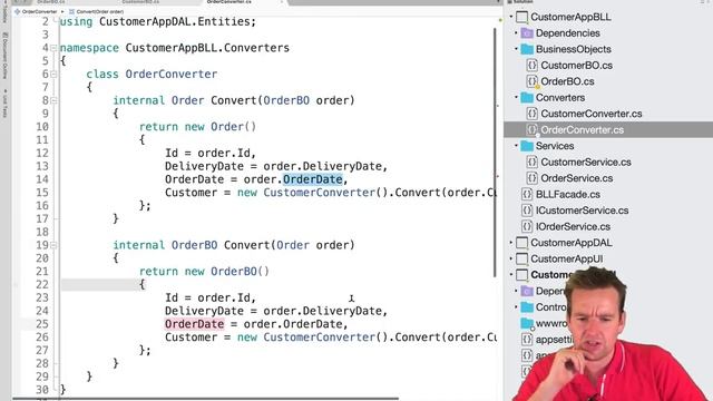 Building a REST API in NET Core | S3P57 | Relation between Order and Customer in BLL Code смотреть онлайн