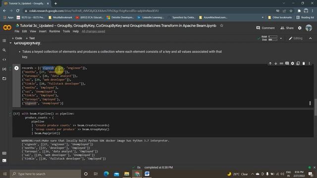 Tutorial 3c – GroupBy, GroupByKey, CoGroupByKey and GroupIntoBatches Transform in Apache Beam смотреть онлайн