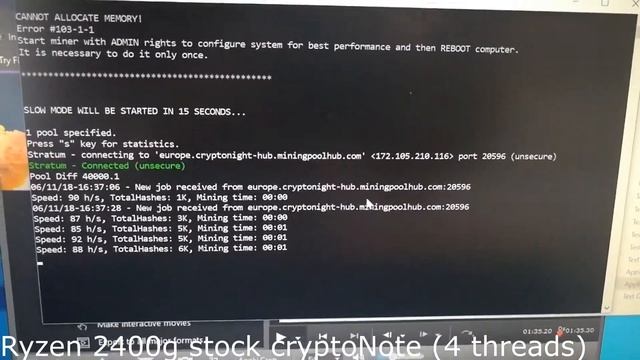 Ryzen 2400g & Vega 11 mining смотреть онлайн