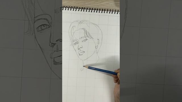 how to draw basic sketch ll JIMIN♥️ ll Timelapse video смотреть онлайн