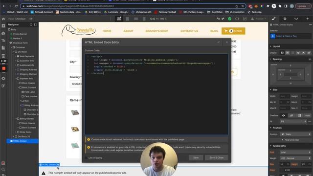 Webflow Tutorial #0006: How To Default 'Toggle Off' for Checkout "Billing Address Same As Shipping" смотреть онлайн