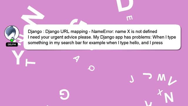 Django : Django URL mapping - NameError: name X is not defined смотреть онлайн