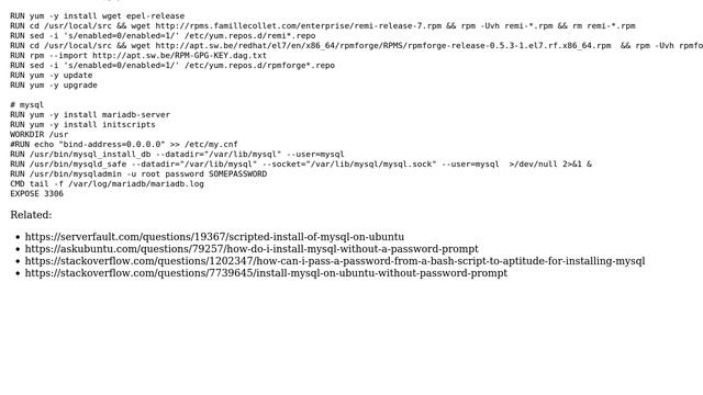 Installing, configuring and running mariadb in foreground on Centos 7 via docker without systemd смотреть онлайн