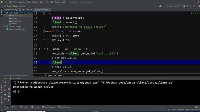 OPC UA Client Implementation in Python - Write Back Data To OPC UA Server смотреть онлайн