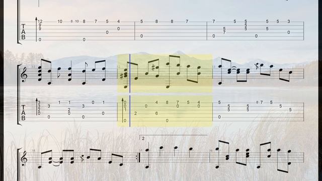 Those Were The Days/Дорогой длинною(머나먼 길)/Борис фомин/Clasical Guitar/tab/Sheet Music смотреть онлайн
