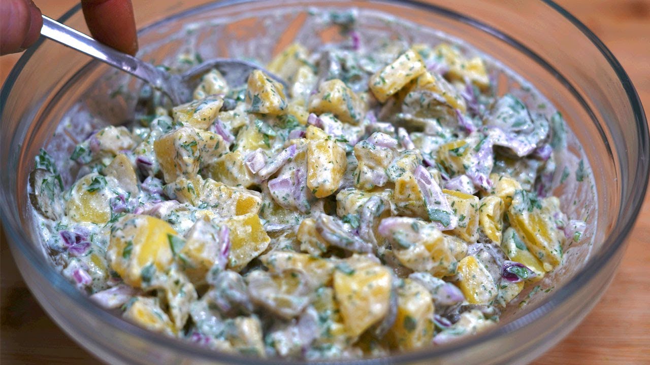 Самый вкусный немецкий салат! Я никогда не устану есть этот картофельный салат! смотреть онлайн