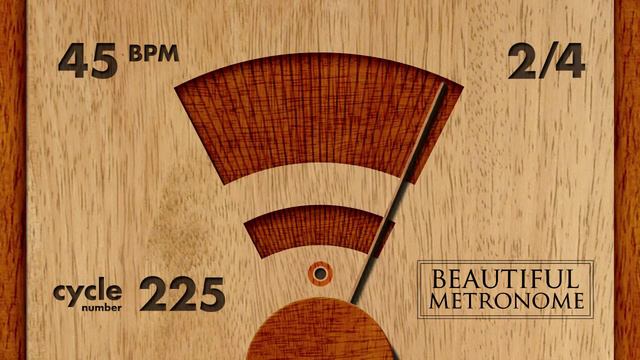 45 BPM 2/4 Wood Metronome HD смотреть онлайн