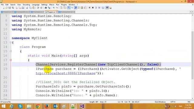 .NET Remoting in C# смотреть онлайн