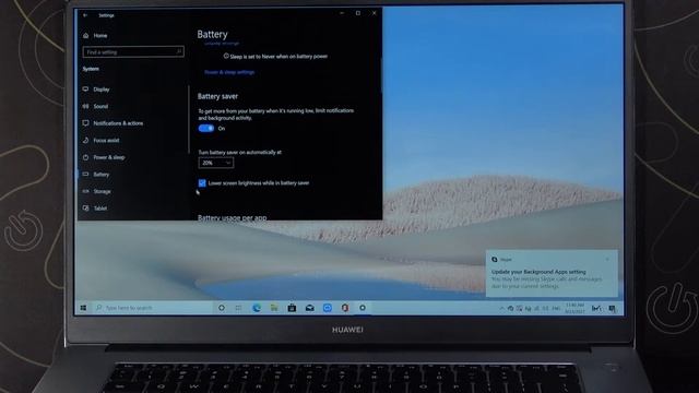 How to Turn On / Off Battery Saver in Huawei MateBook D15? смотреть онлайн