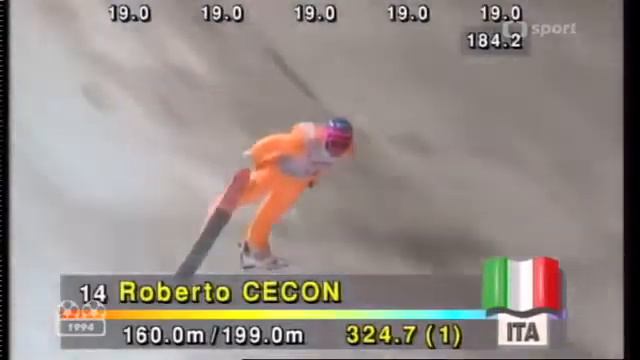 Roberto Cecon - 199.0m - SFWCH Planica 1994 - 3rd place смотреть онлайн