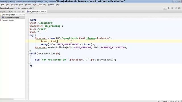 Connection of PHP PDO смотреть онлайн