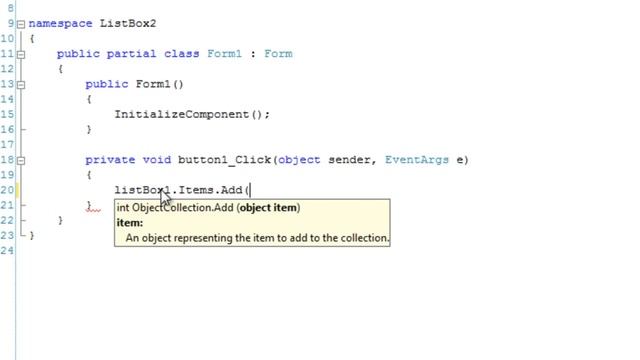 Add and Remove Items of a ListBox (C# .NET) смотреть онлайн