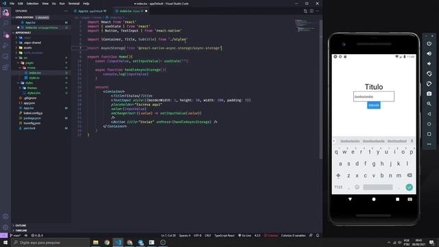 Como usar AsyncStorage no React Native смотреть онлайн