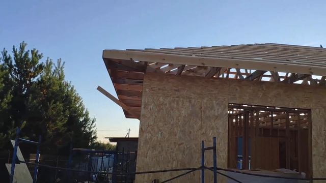 Вальмовая крыша. Ендова, ребра, стропила. Часть 4. Строительство каркасных домов. смотреть онлайн