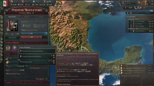 Victoria 3 | Battle to the Death! | Admiral vs Landowner | Mexico Campaign | Part 11 смотреть онлайн
